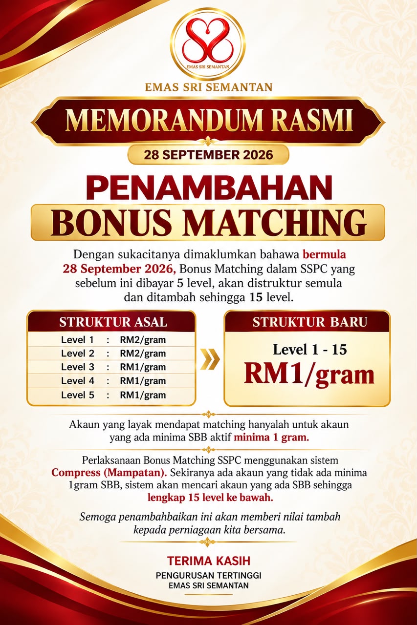 Memorandum Rasmi Bonus Matching SSPC