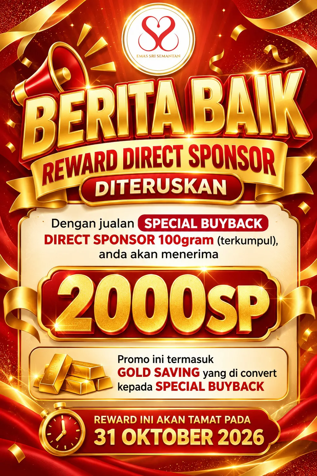 DITERUSKAN LAGI SEHINGGA 31 OKTOBER 2026
